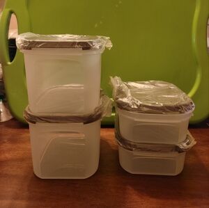 New Tupperware.  4pc Set Rectangle Modular Mates.
